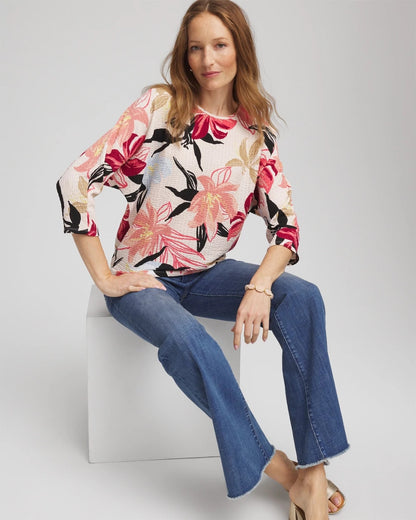 Chico's Exclusive | Textured Tapered Dolman Top