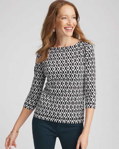 Chico's Best Price | Pima 3/4 Sleeve Tee