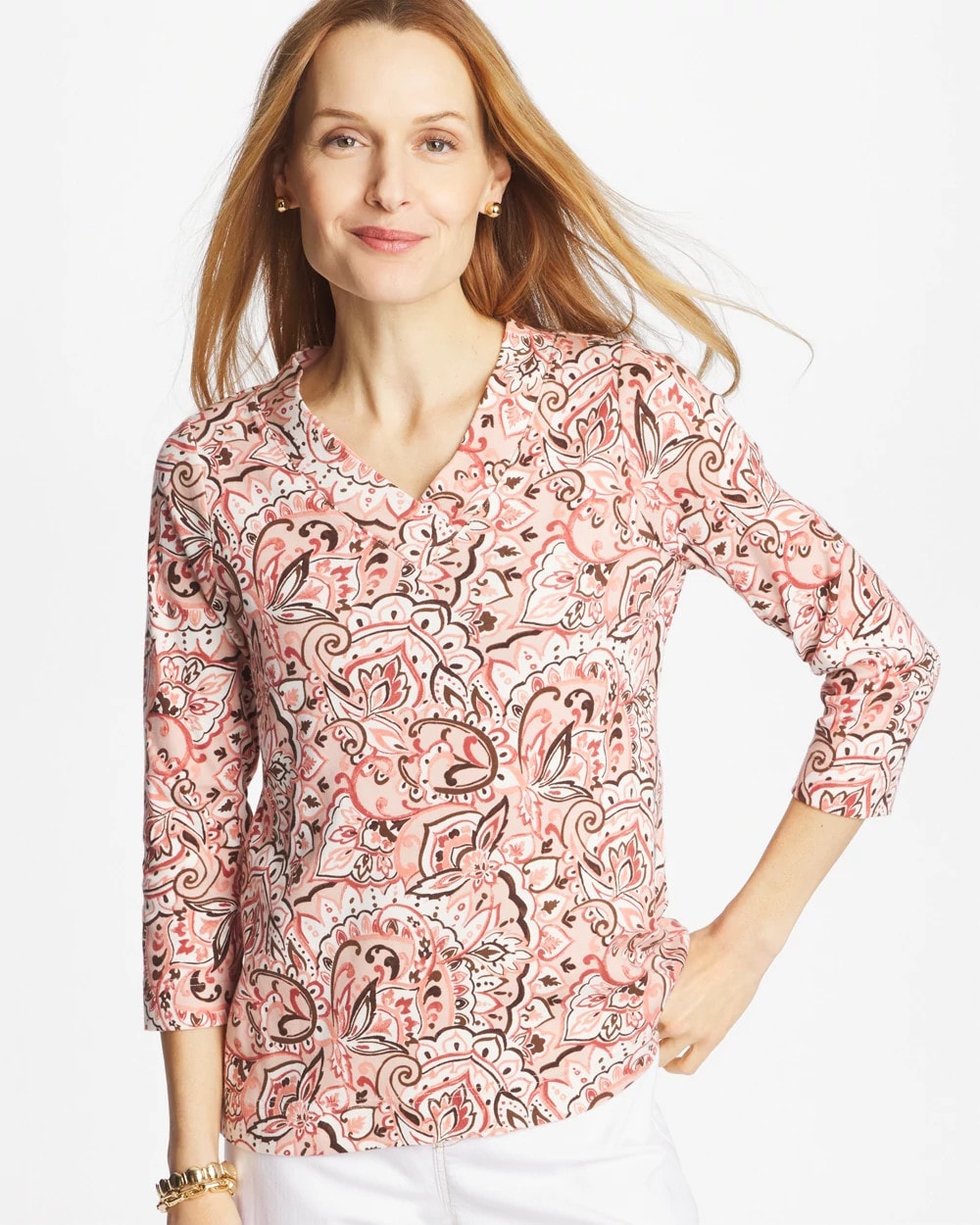 Chico's Trending | Pima 3/4 Sleeve Tee