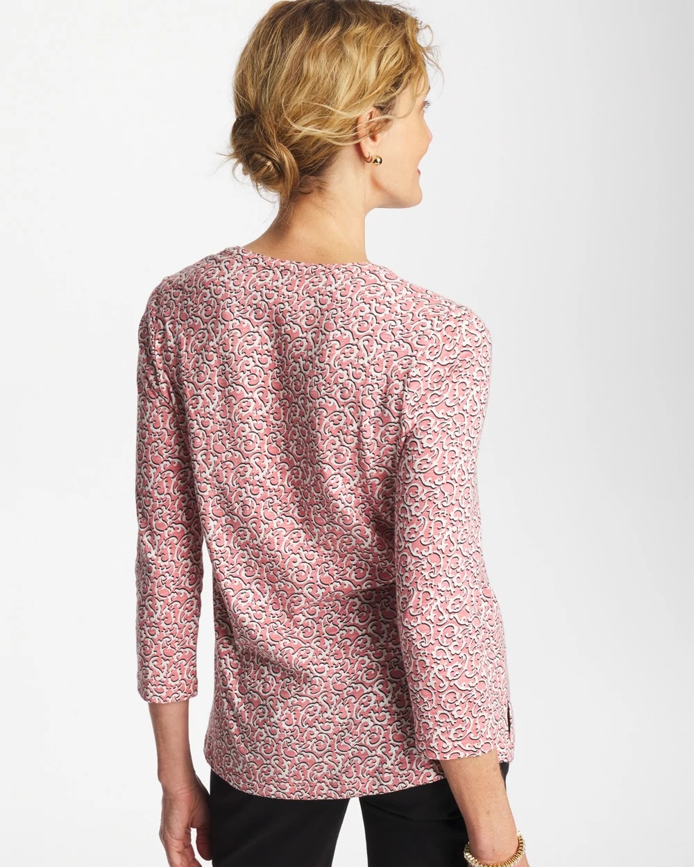 Chico's Great Value | Cotton-Slub Splitneck Henley Tee