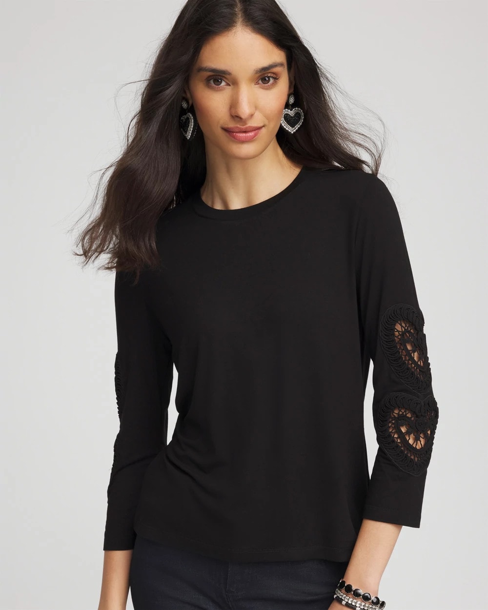 Chico's Deals | Heart Sleeve Detail Tee