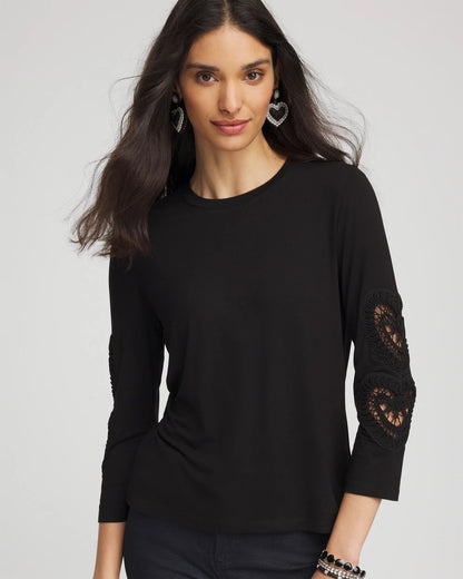 Chico's Deals | Heart Sleeve Detail Tee