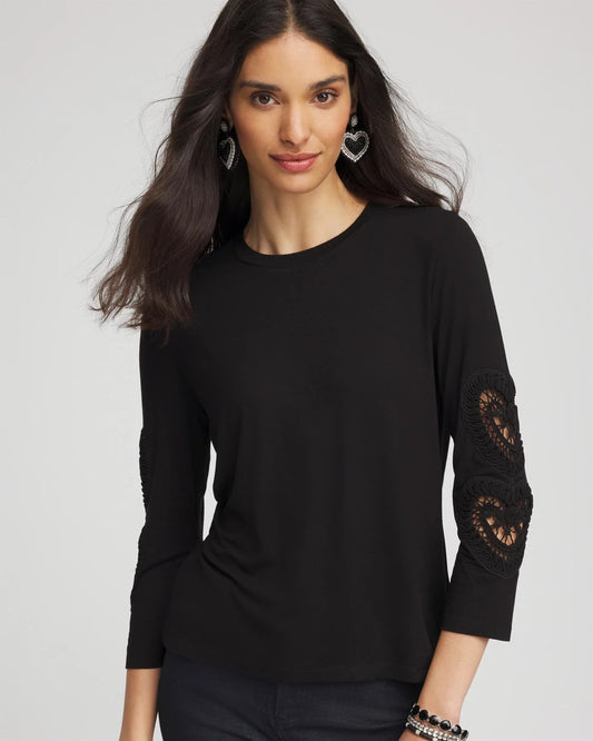 Chico's Deals | Heart Sleeve Detail Tee