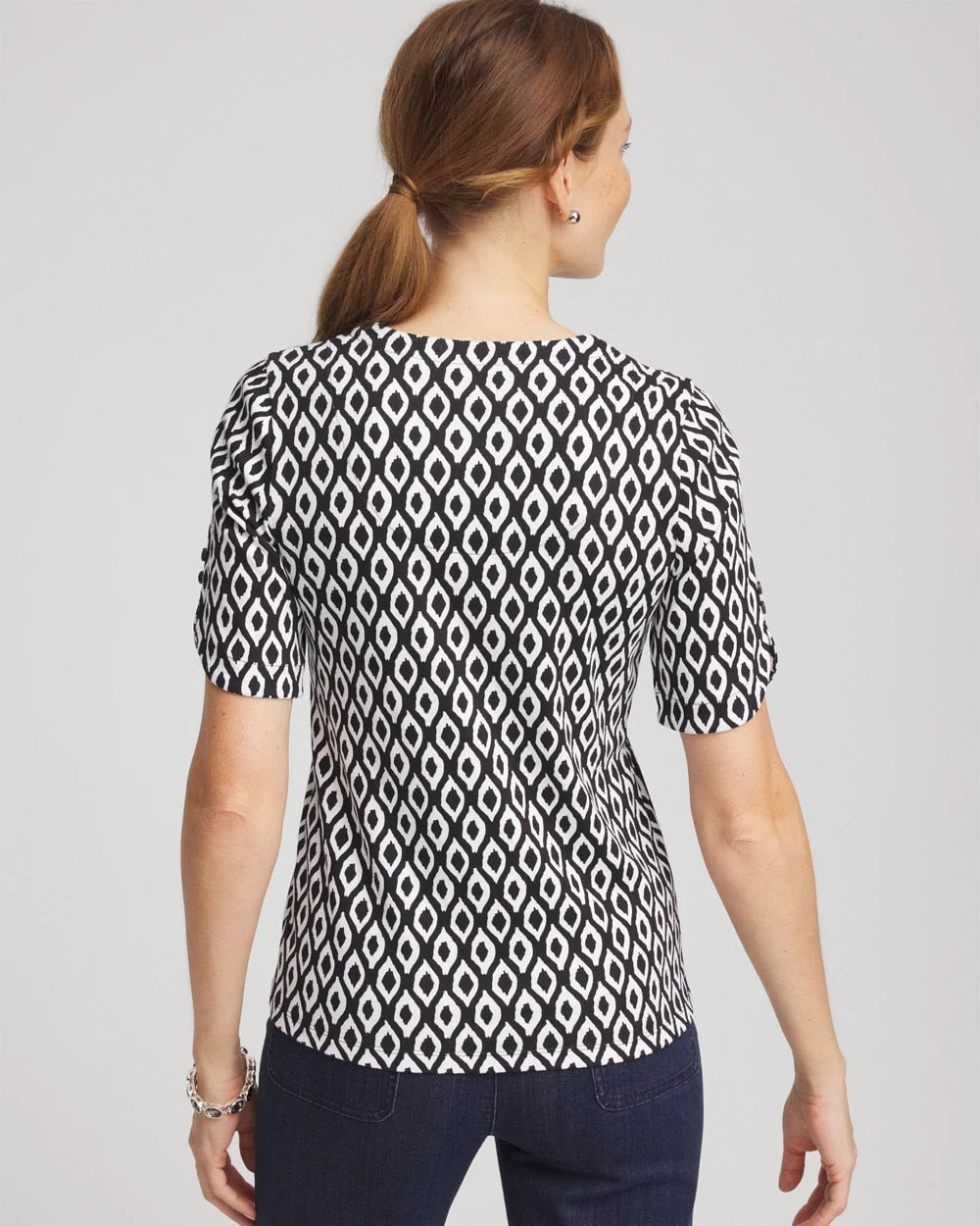 Chico's Featured | Printed Pima Elbow Sleeve Tee