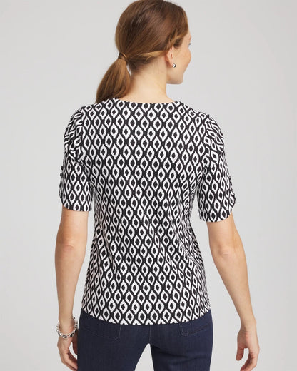 Chico's Featured | Printed Pima Elbow Sleeve Tee