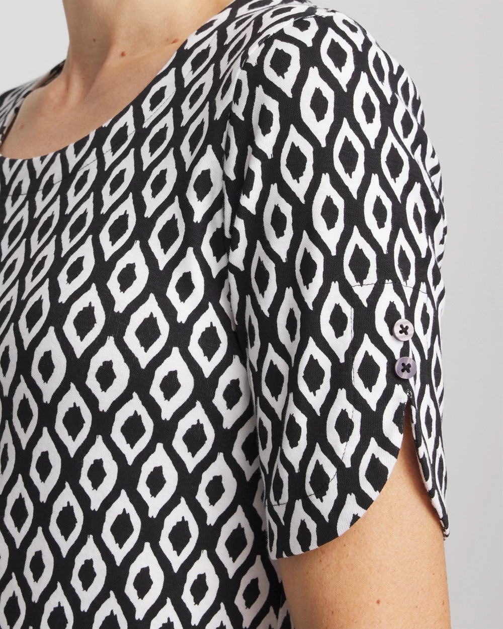 Chico's Featured | Printed Pima Elbow Sleeve Tee