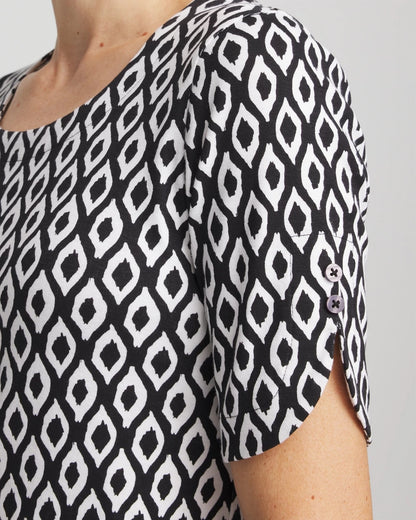 Chico's Featured | Printed Pima Elbow Sleeve Tee