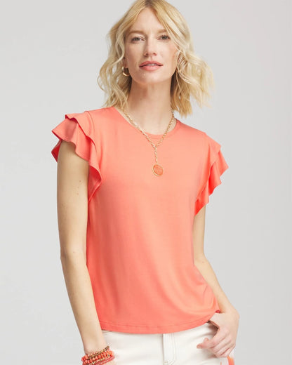 Chico's Exclusive | Touch of Cool™ Flutter Sleeve Tee