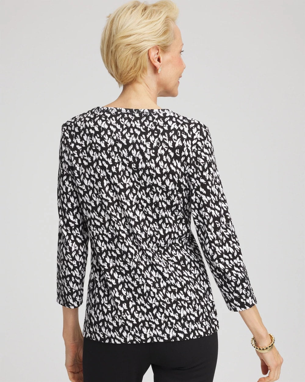 Chico's Discount | Pima Crewneck Button Tee