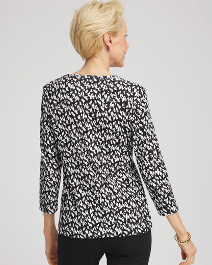 Chico's Discount | Pima Crewneck Button Tee
