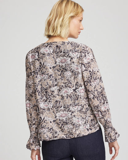 Chico's Deals | Bloom Crinkle Bodre Top