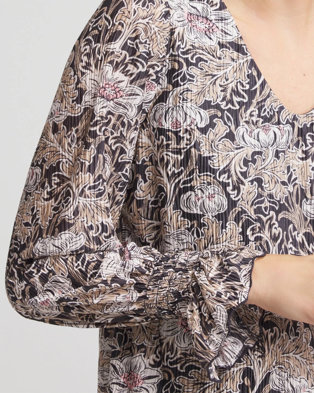 Chico's Deals | Bloom Crinkle Bodre Top