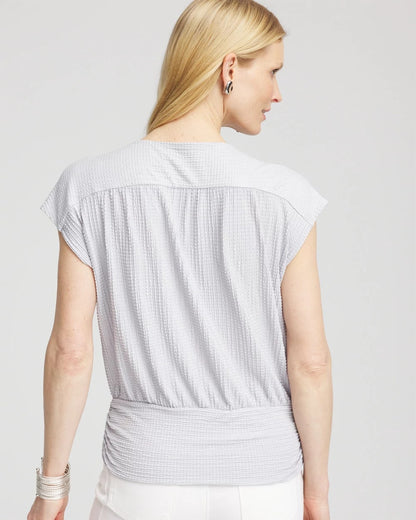Chico's Sale | Foiled Knit Banded Bottom Top