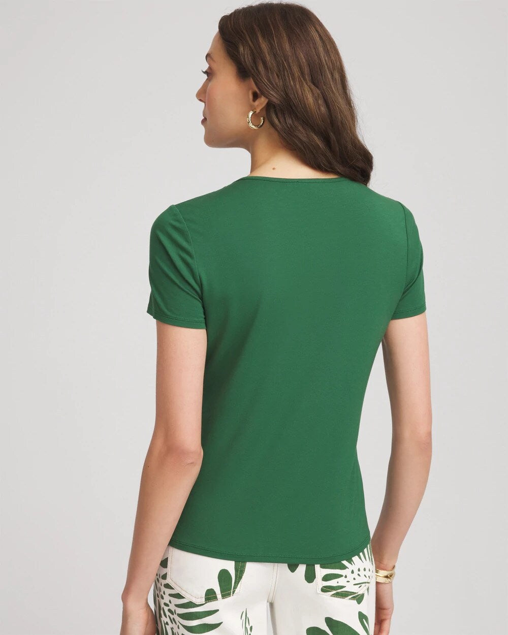 Chico's Signature | Jersey Knit Ruched Front Tee