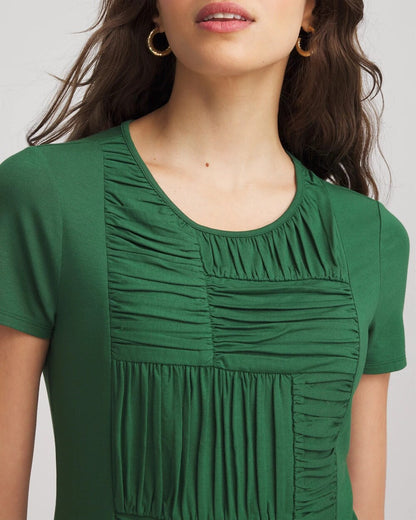 Chico's Signature | Jersey Knit Ruched Front Tee
