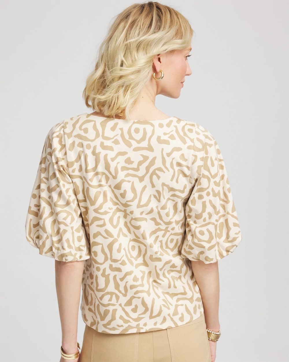 Chico's Featured | Animal Print Bubble Sleeve Top