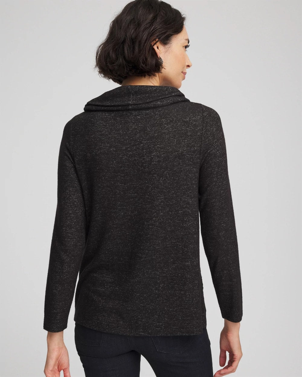 Chico's Smart Buy | Lace Hem Cowlneck Top