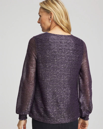 Chico's Classic | Foiled Bodre Top