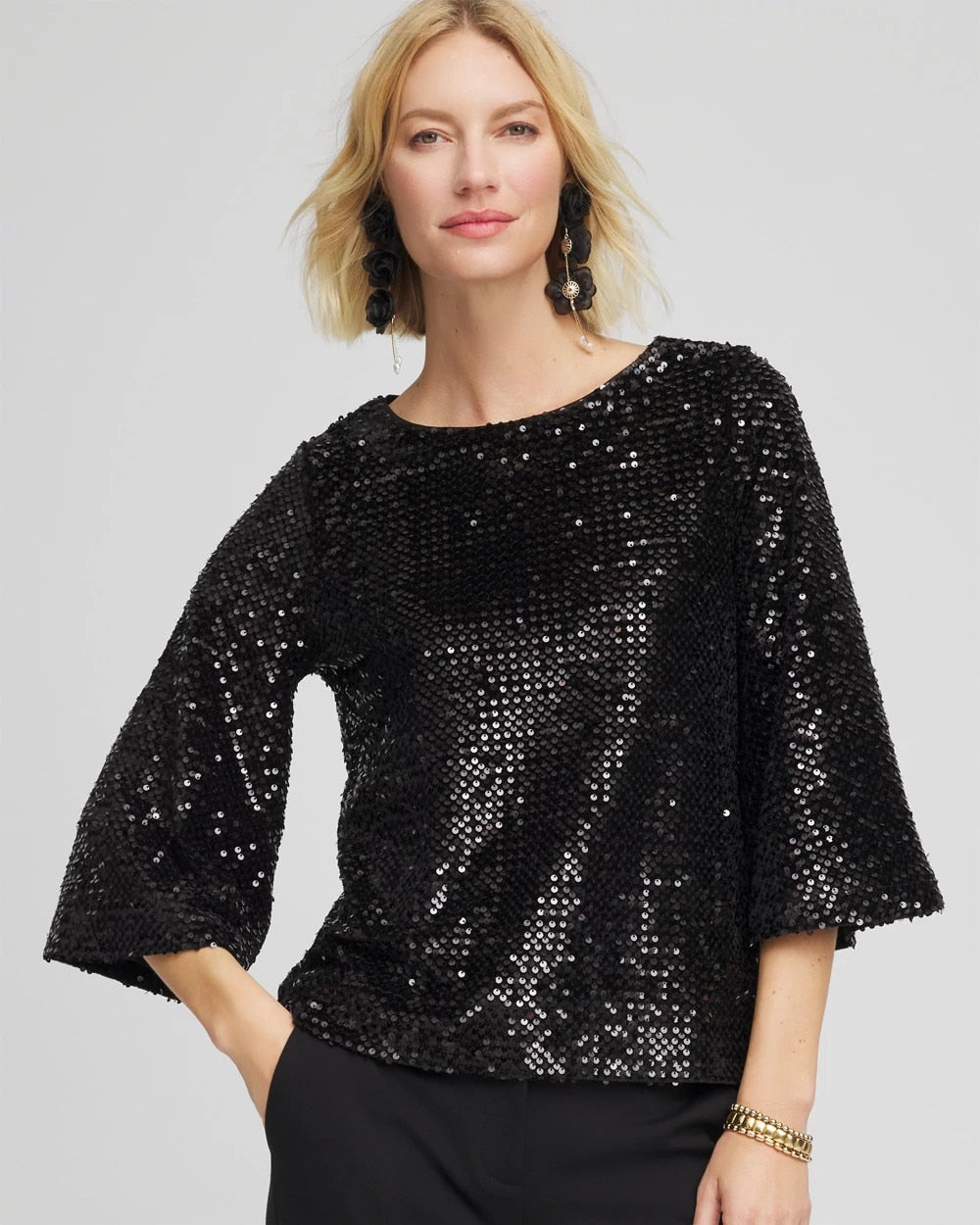 Chico's Latest | Sparkling Sequin Party Tee