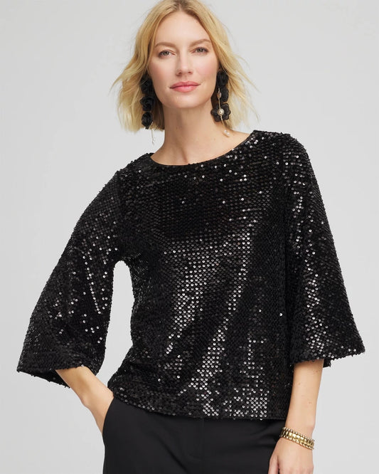 Chico's Latest | Sparkling Sequin Party Tee