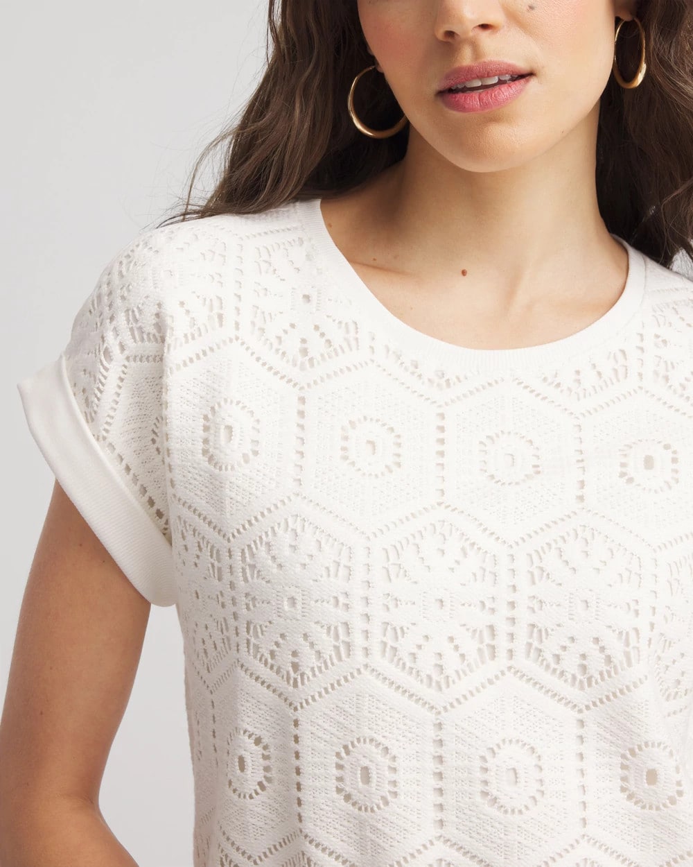 Chico's Trending | Crocheted Cotton-Blend Shirt