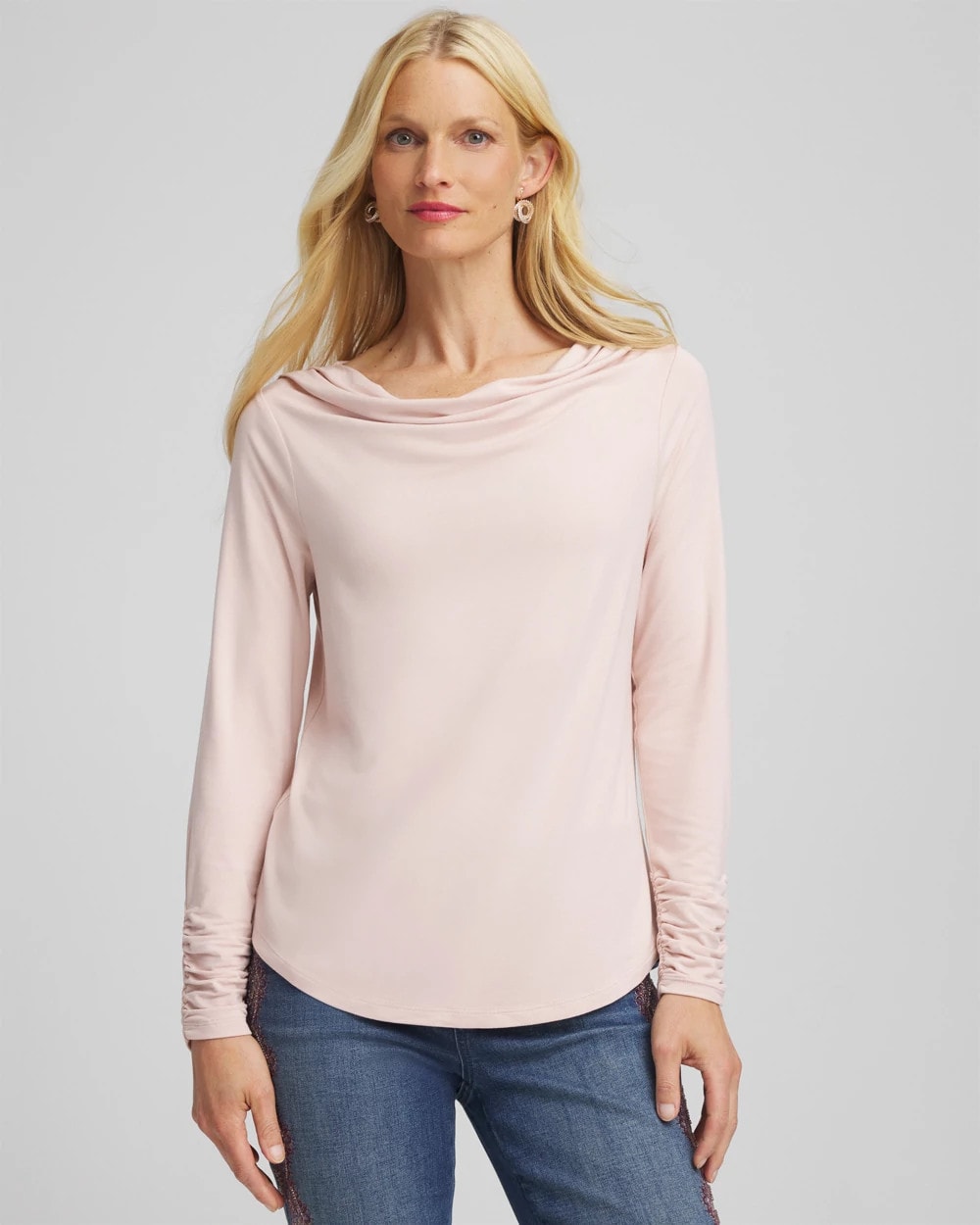 Chico's Hot Sale | Cowlneck Long-Sleeved Tee