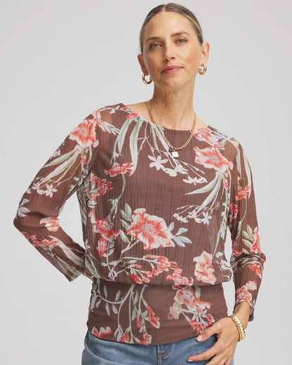 Chico's Deals | Textured Banded-Hem Top