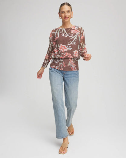 Chico's Deals | Textured Banded-Hem Top