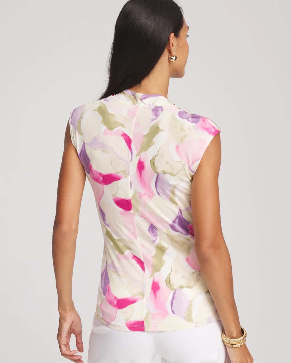 Chico's Latest | Watercolor Print Surplice Top