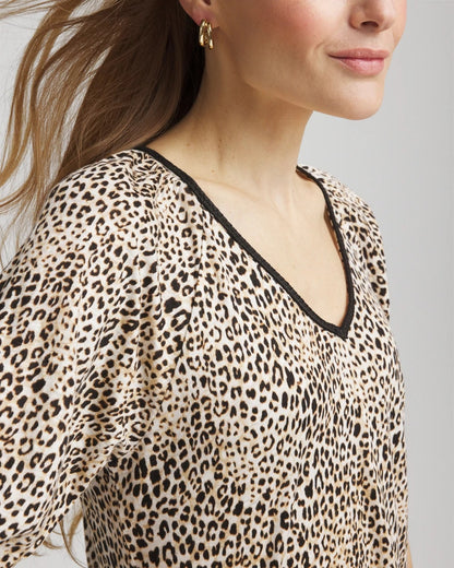 Chico's Sale | Leopard Braided Linen Top