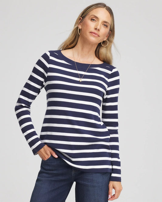 Chico's Special Offer | Stretch Cotton Boatneck Tunic