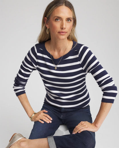 Chico's Special Offer | Stretch Cotton Boatneck Tunic