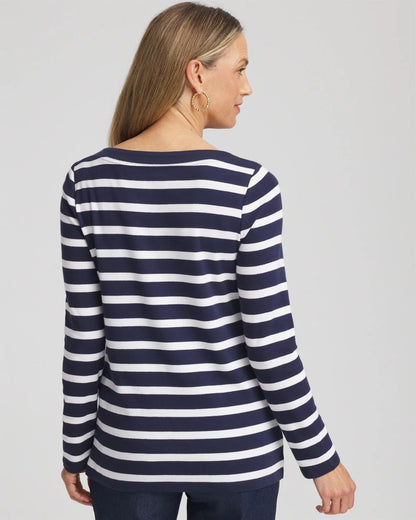 Chico's Special Offer | Stretch Cotton Boatneck Tunic