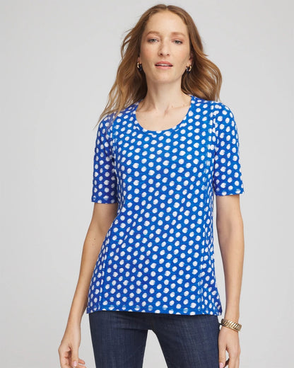 Chico's Special Offer | Printed Slub Short Sleeve Tee