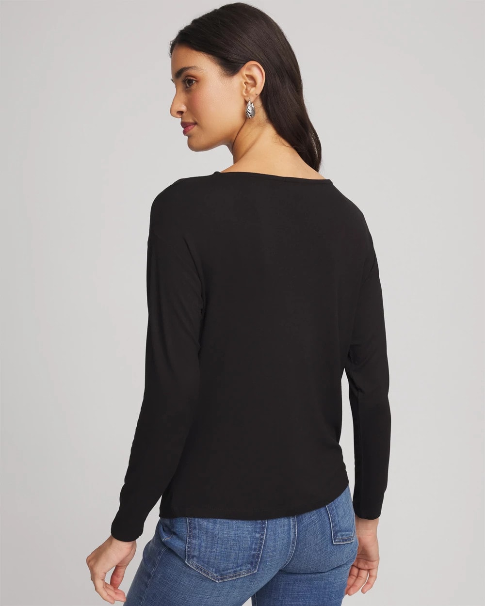 Chico's Classic | Embellished Cowlneck Dolman Tee