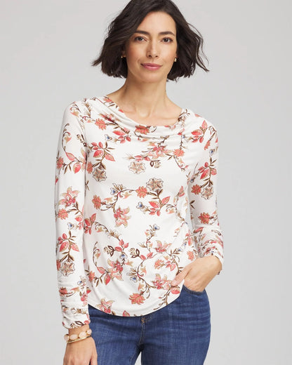 Chico's Everyday | Touch of Cool™ Long-Sleeved Cowlneck Tee