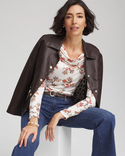 Chico's Everyday | Touch of Cool™ Long-Sleeved Cowlneck Tee