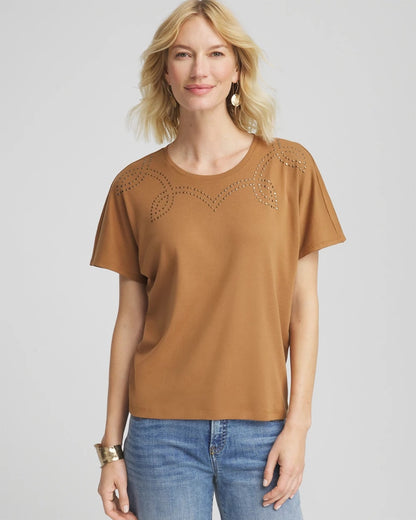 Chico's Recommended | Studded Tapered Dolman Top