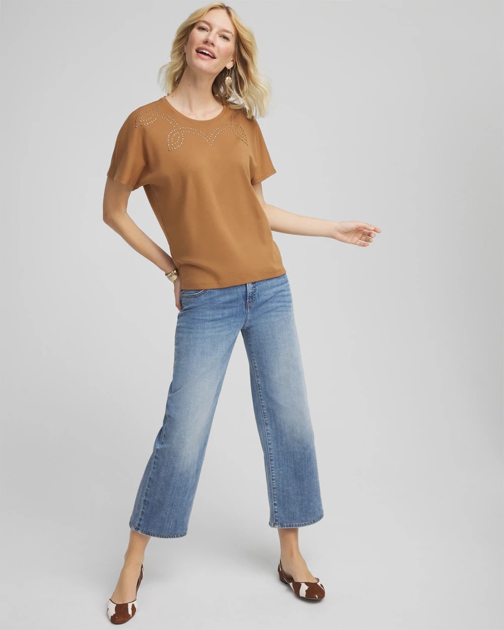 Chico's Recommended | Studded Tapered Dolman Top
