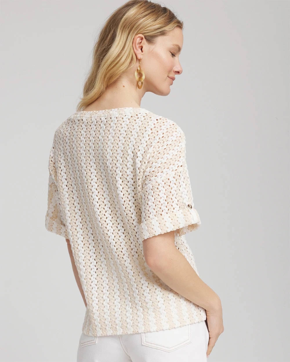 Chico's Best Seller | Textured Roll Cuff Tee