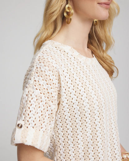 Chico's Best Seller | Textured Roll Cuff Tee