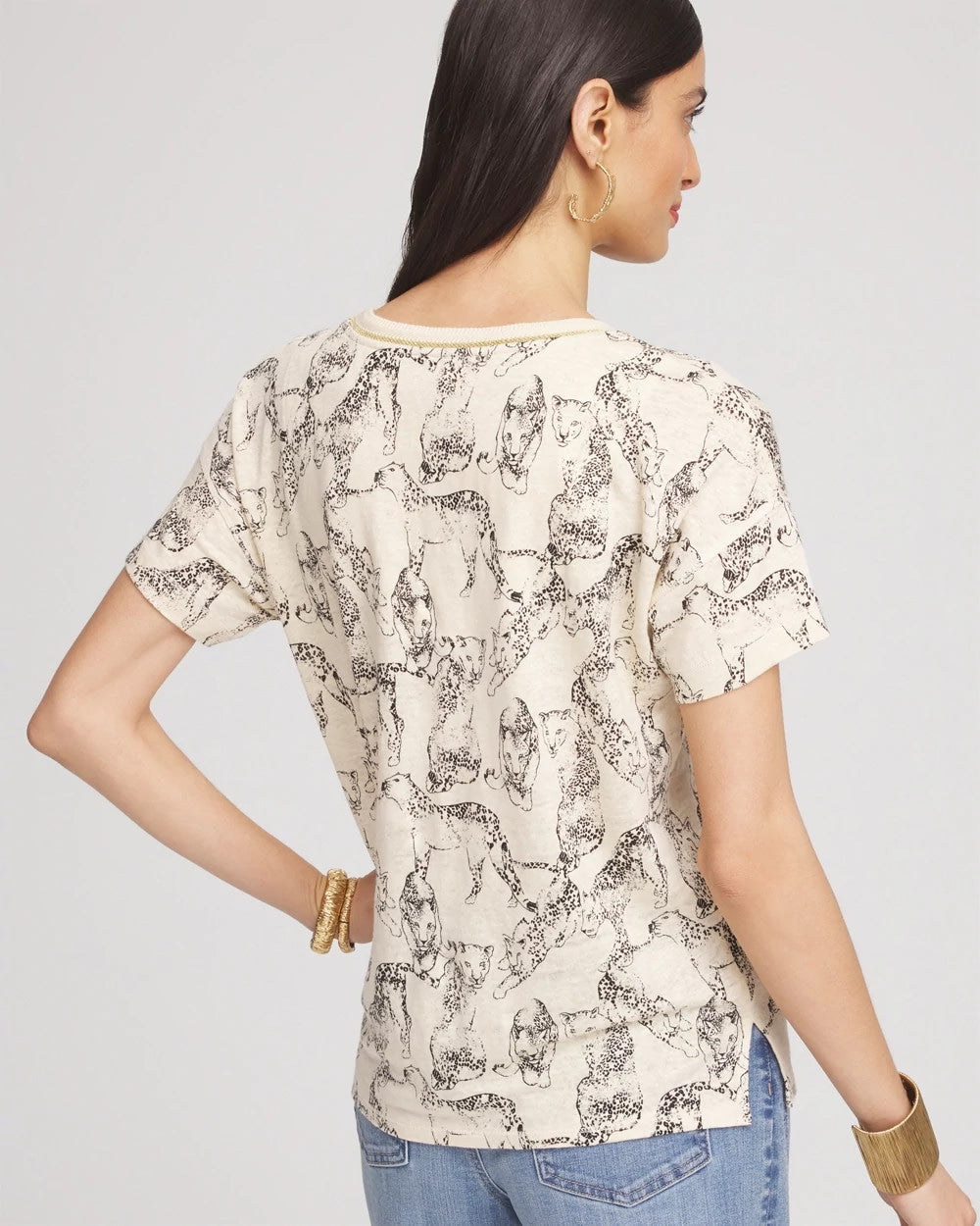Chico's Best Seller | Panther Sweater-Trim Linen Tee