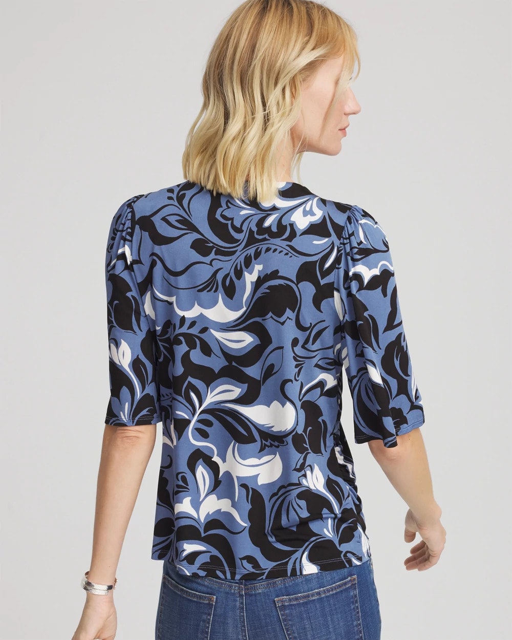 Chico's Latest | Stretch-Knit Flutter-Sleeve Tee