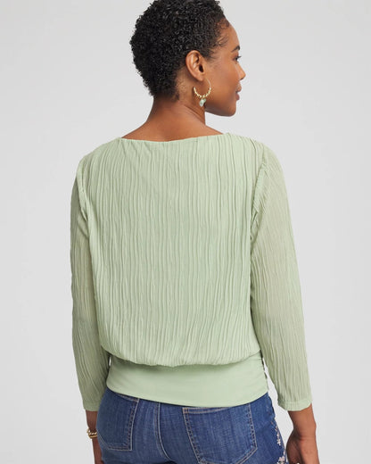 Chico's Best Price | Touch of Cool™ Textured Banded-Hem Top