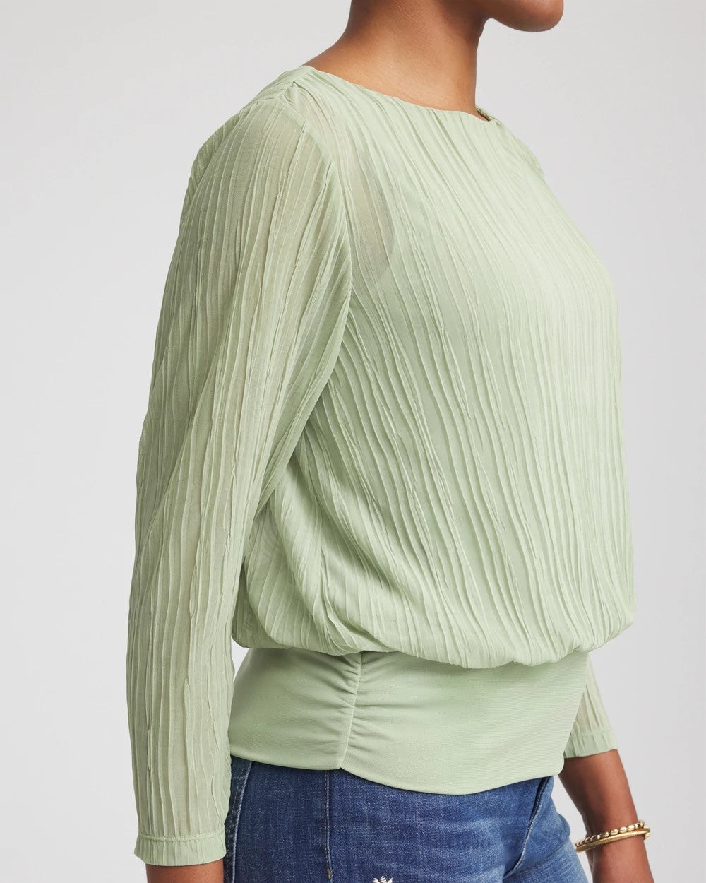 Chico's Best Price | Touch of Cool™ Textured Banded-Hem Top