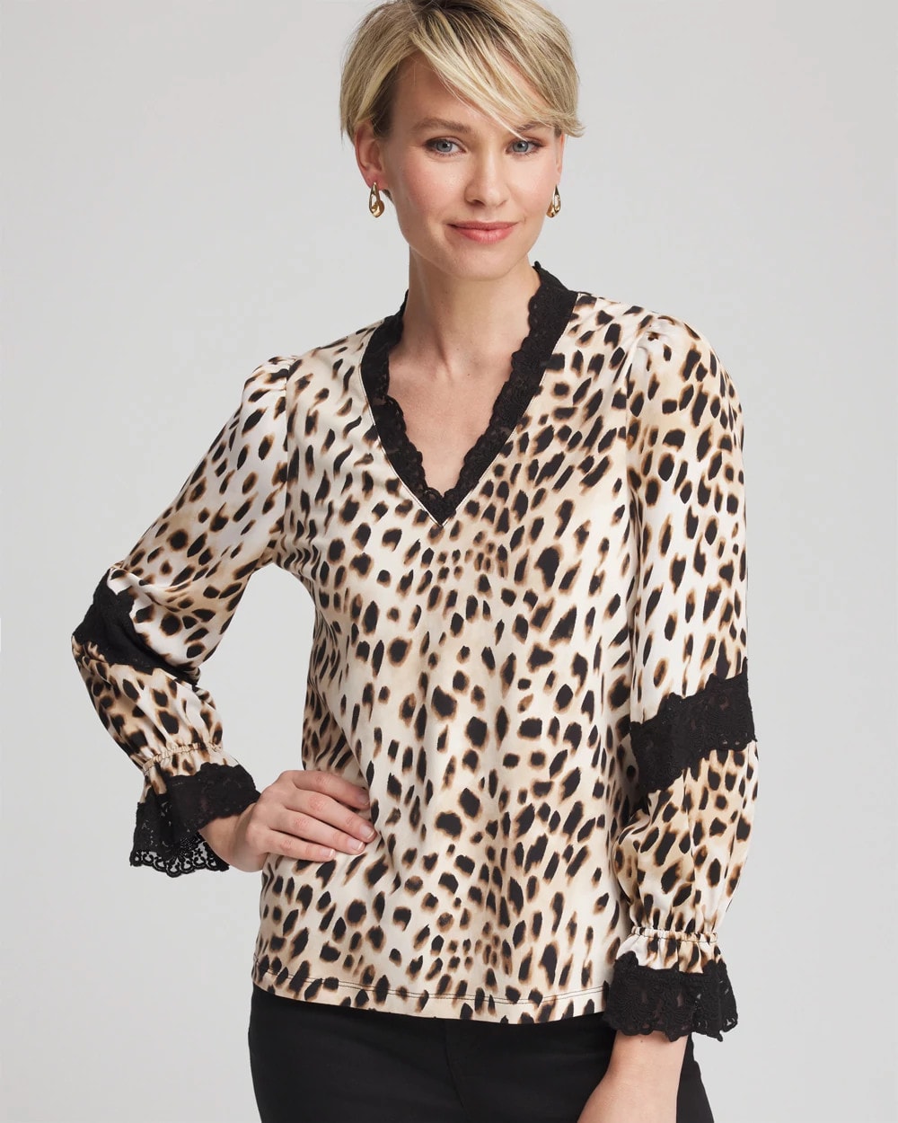 Chico's Value | Animal Print Long-Sleeved Top