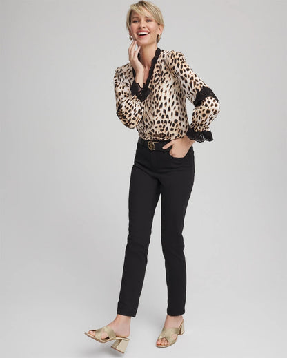 Chico's Value | Animal Print Long-Sleeved Top