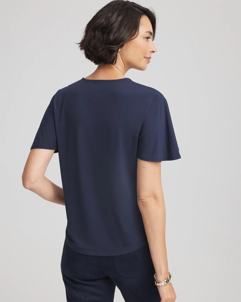 Chico's Premium | Jersey Knit Cowlneck Tee