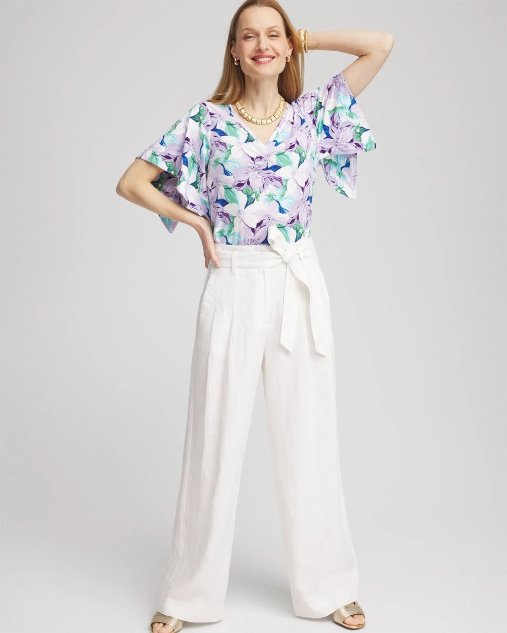 Chico's Customer Favorite | Touch of Cool™ Lily Handkerchief-Sleeve V-Neck Tee