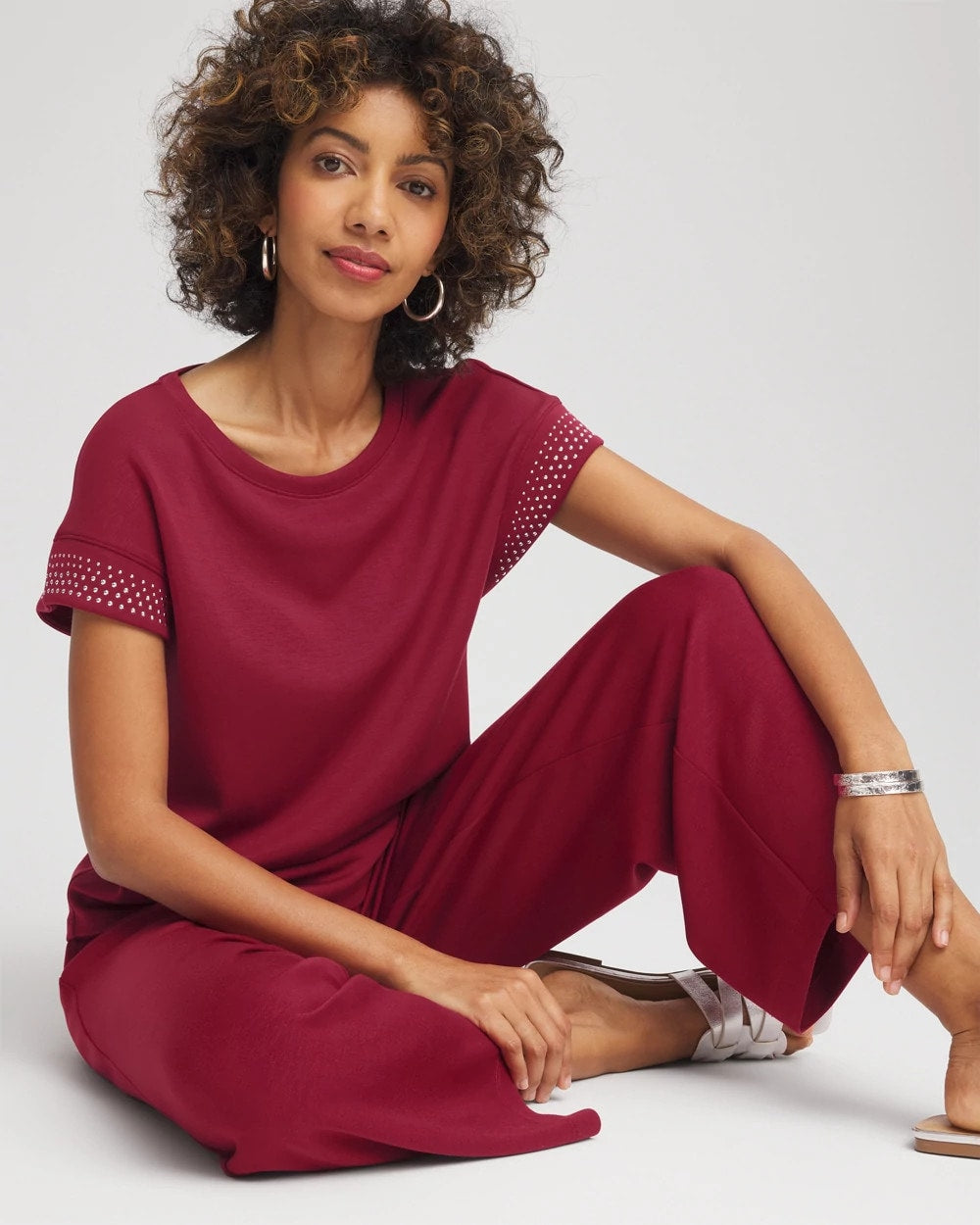 Chico's Sale | Zenergy® Embellished Short-Sleeve Top